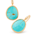 Marco Bicego Lunaria Turquoise Drop Earrings with Diamonds