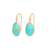 Marco Bicego Lunaria Drop Earrings with Turquoise and Diamond Accent