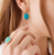 Marco Bicego Lunaria Drop Earrings with Turquoise and Diamond Accent on Model