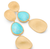 Marco Bicego Lunaria Yellow Gold Three-Drop Turquoise Earrings