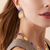 Marco Bicego Lunaria Yellow Gold Double Drop Charoite Earrings