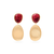 Marco Bicego Lunaria Yellow Gold Double Drop Thulite Earrings