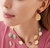 Marco Bicego Lunaria Yellow Gold Double Drop Thulite Earrings