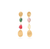 18K Yellow Gold Marco Bicego Lunaria Mixed Tourmaline Drop Earrings