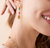 Marco Bicego Lunaria Mixed Tourmaline Drop Earrings on model