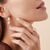 Marco Bicego Siviglia Yellow Gold Pink Opal Ring with Diamond Pavé Shank