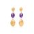 Marco Bicego Siviglia Yellow Gold Bead and Amethyst Dangle Earrings