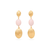 Marco Bicego Siviglia Yellow Gold Bead and Pink Opal Dangle Earrings