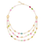 Marco Bicego Lunaria Yellow Gold Three-Strand Tourmaline Necklace