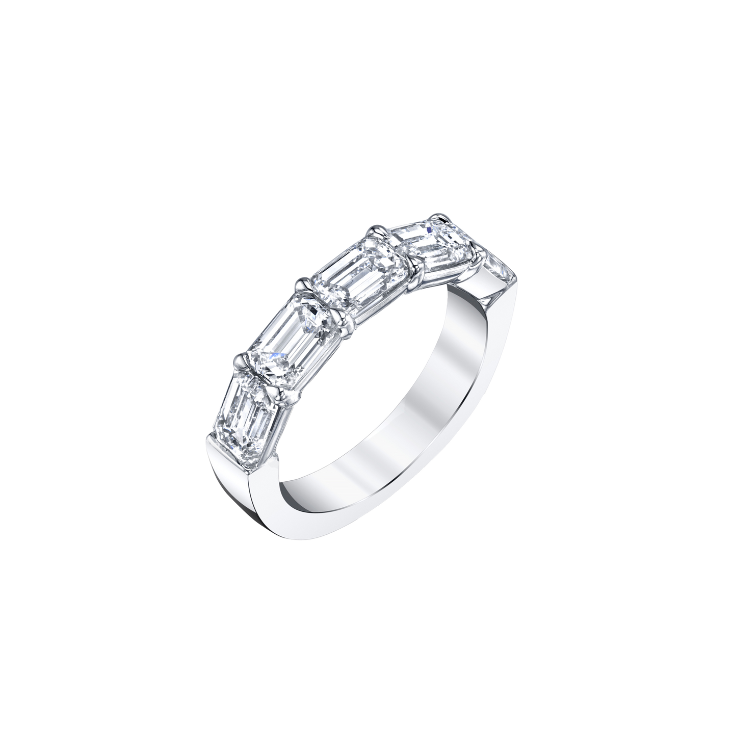 Fink's Exclusive Emerald Cut Diamond Band in Platinum