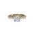 The Studio Collection Round Diamond Engagement Ring with Diamond Shank in Platinum and Yellow Gold