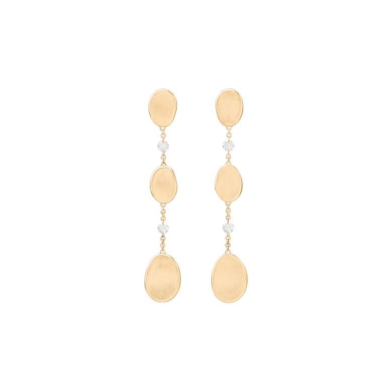 Marco Bicego Lunaria Yellow Gold Chandelier Earrings with Diamonds