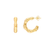 Sabel Collection Yellow Gold Fluted Bamboo Huggie Hoop Earrings