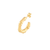 Sabel Collection Yellow Gold Fluted Bamboo Huggie Hoop Earrings