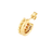 Sabel Collection Yellow Gold Beaded and Polished Huggie Hoop Earrings