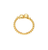 Sabel Collection Yellow Gold Beaded Bypass Ring