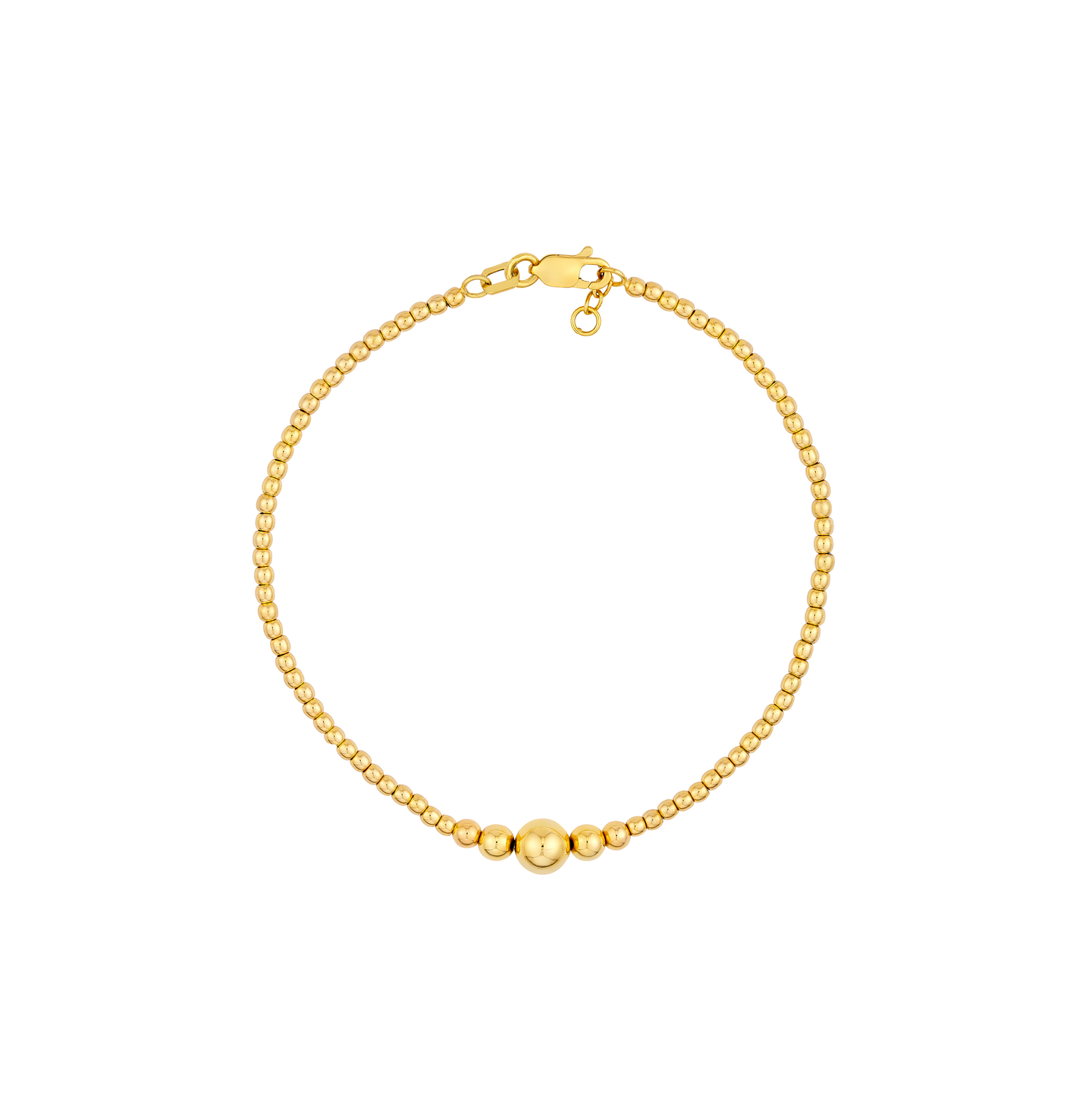 Sabel Collection Yellow Gold Graduated Bead Bracelet
