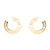 Dinh Van Pulse Yellow Gold Diamond Hoop Earrings