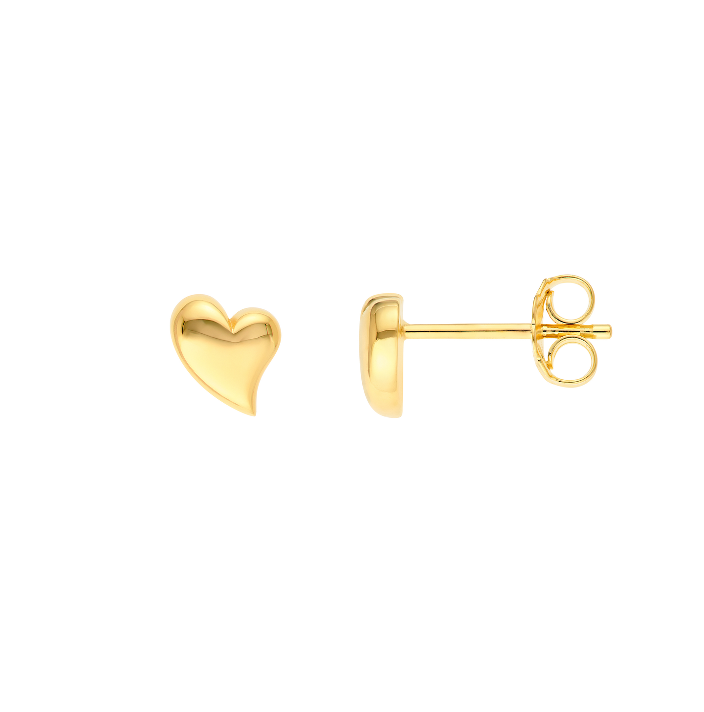 Sabel Collection Yellow Gold Large Wavy Heart Earrings