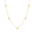 Sabel Collection Yellow Gold Heart Station Necklace