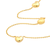 Sabel Collection Yellow Gold Heart Station Necklace