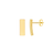 Sabel Collection Yellow Gold Curved Bar Earrings