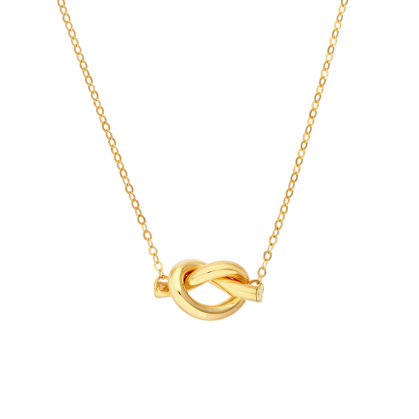 Sabel Collection Yellow Gold Love Knot Tube Pendant