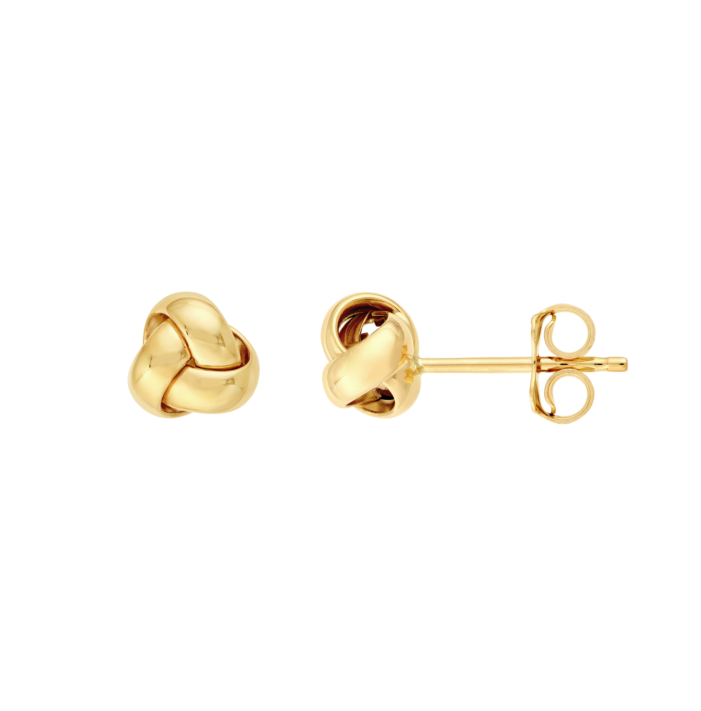 Sabel Collection Yellow Gold Polished Love Knot Stud Earrings