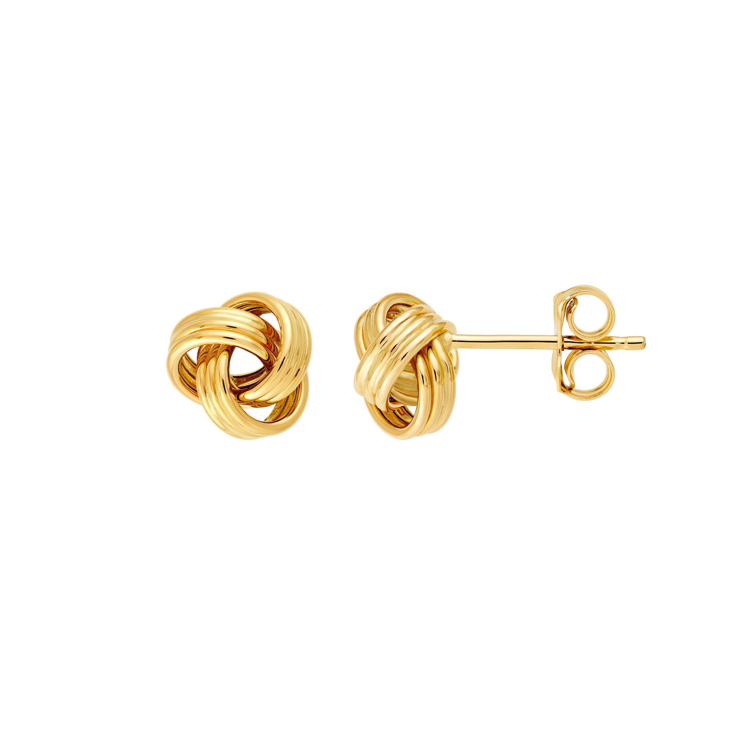 Sabel Collection Yellow Gold Love Knot Stud Earrings