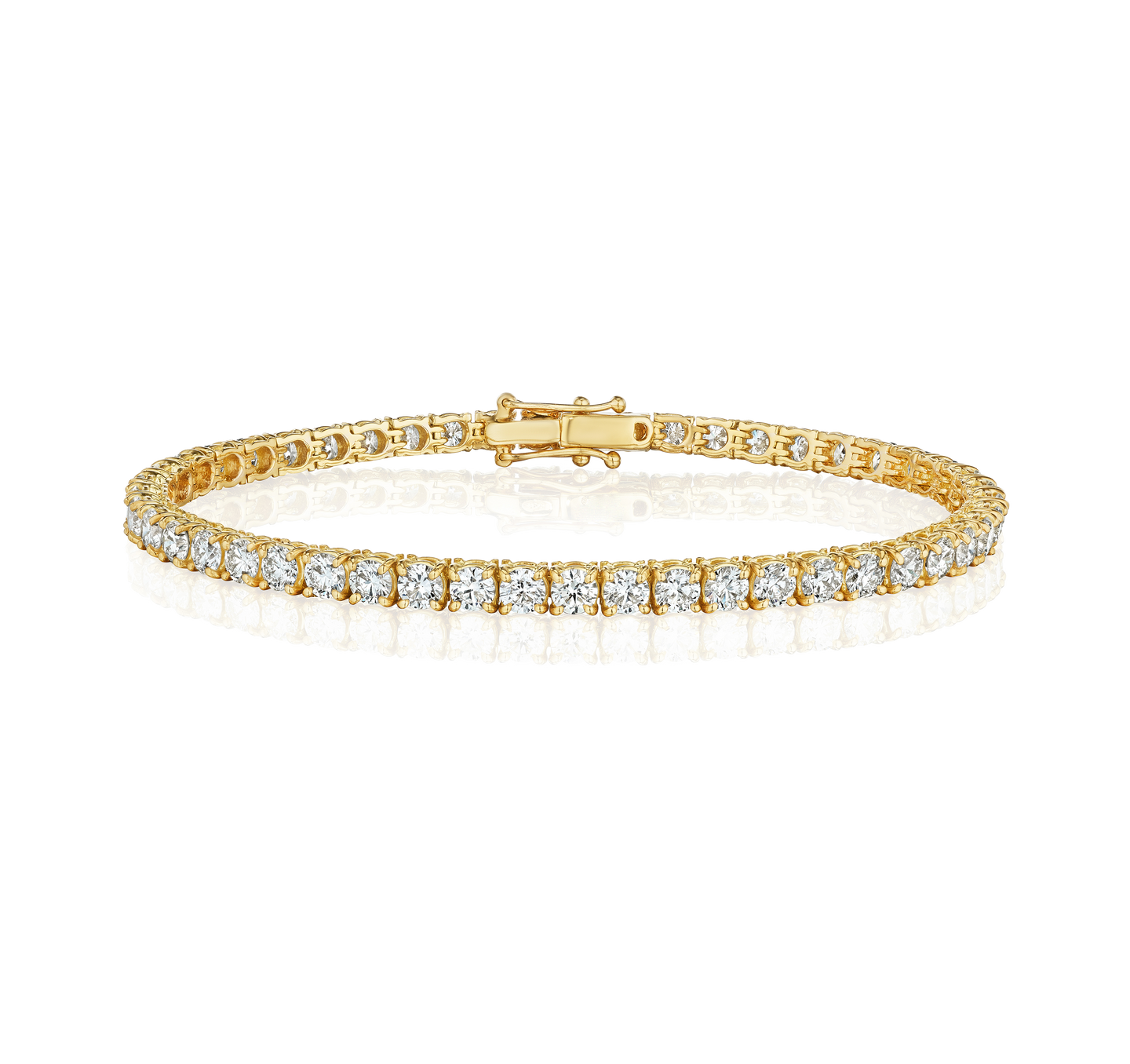 Sabel Collection Yellow Gold Four Prong Diamond Tennis Bracelet