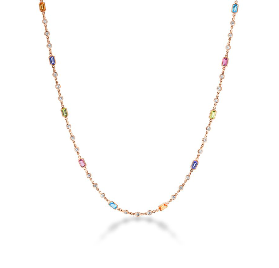 Roberto Coin Venetian Princess Carnival Rainbow Station Necklace