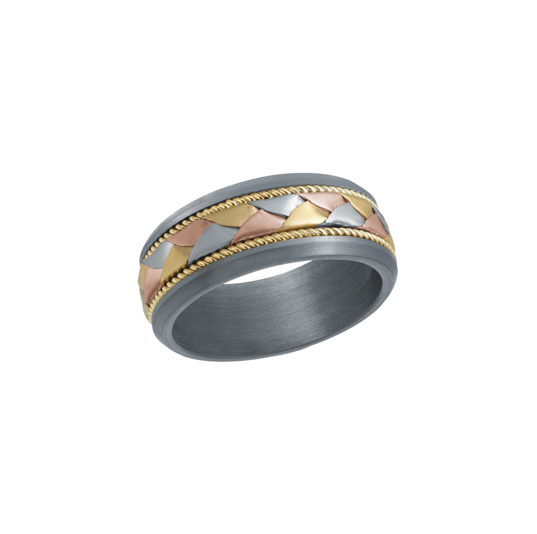Tri-Color Woven Beveled Edge Band, 8.5mm | Fink's