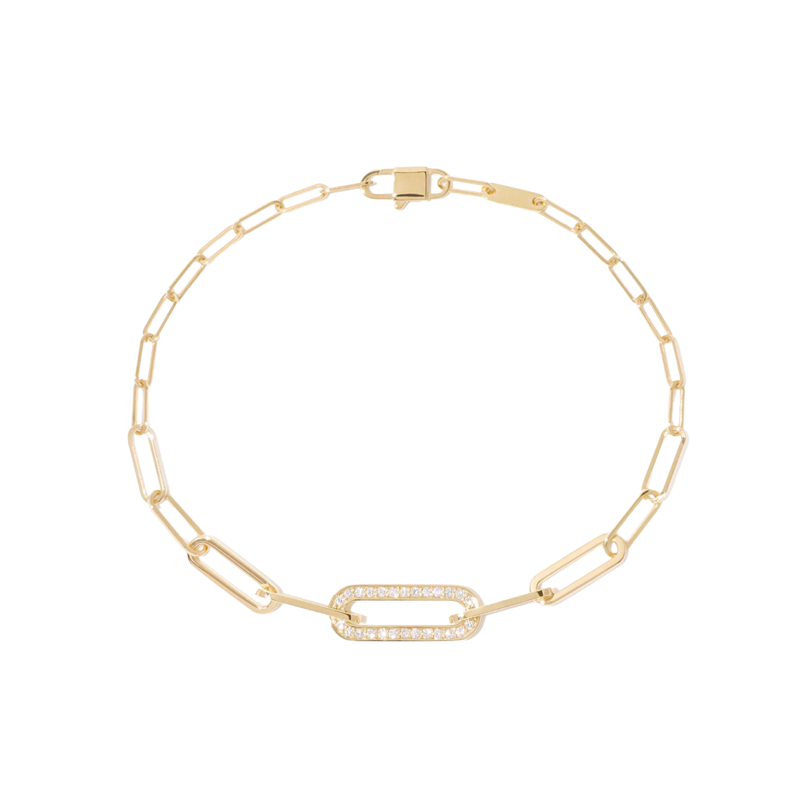 Dinh Van Maillon Yellow Gold Diamond Small Bracelet
