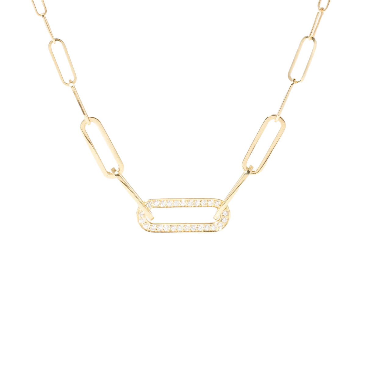 Dinh Van Maillon Yellow Gold Small Diamond Necklace