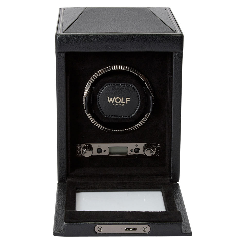 WOLF British Racing Single Watch Winder in Black | Fink's