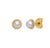 Sabel Collection Yellow Gold Freshwater Pearl Beaded Halo Stud Earrings