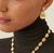 Marco Bicego Lunaria Yellow Gold Small Double Drop Earrings on model