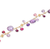 Marco Bicego Paradise Single Strand Amethyst and Pink Tourmaline Bracelet in 18k yellow gold