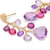 18k Yellow Gold Marco Bicego Paradise Multi-Strand Amethyst and Pink Tourmaline Earrings