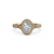 The Studio Collection Oval Diamond Engagement Ring with Round Diamond Halo in Yellow Gold