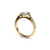 The Studio Collection Oval Diamond Engagement Ring with Round Diamond Halo in Yellow Gold