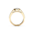 The Studio Collection Oval Diamond Engagement Ring with Round Diamond Halo in Yellow Gold