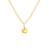 Yellow Gold Heart Chain with Puff Heart Charm