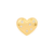 14K Yellow Gold 3D Heart Stud Earrings with Diamonds