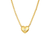 Yellow Gold Necklace with Diamond Heart Pendant