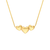 Sabel Collection Yellow Gold 3 Heart Cable Necklace