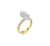 Fink's Exclusive Marquise Diamond Engagement Ring with Diamond Shank in Platinum and Yellow Gold