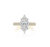 Fink's Exclusive Marquise Diamond Engagement Ring with Diamond Shank in Platinum and Yellow Gold