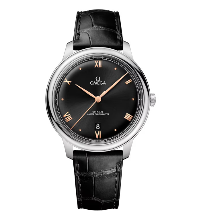 OMEGA De Ville Prestige 40mm Watch with Black Leather Strap