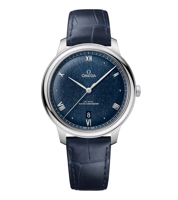 De Ville Prestige 40mm Blue Leather Strap Omega Watch Fink s